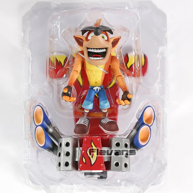 NECA Crash Bandicoot with Jet Board PVC Action Figure Collectible Model Toy