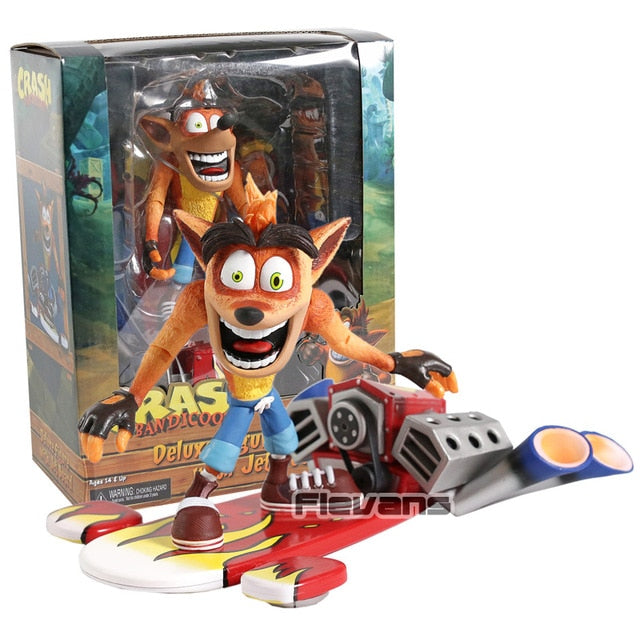 NECA Crash Bandicoot with Jet Board PVC Action Figure Collectible Model Toy