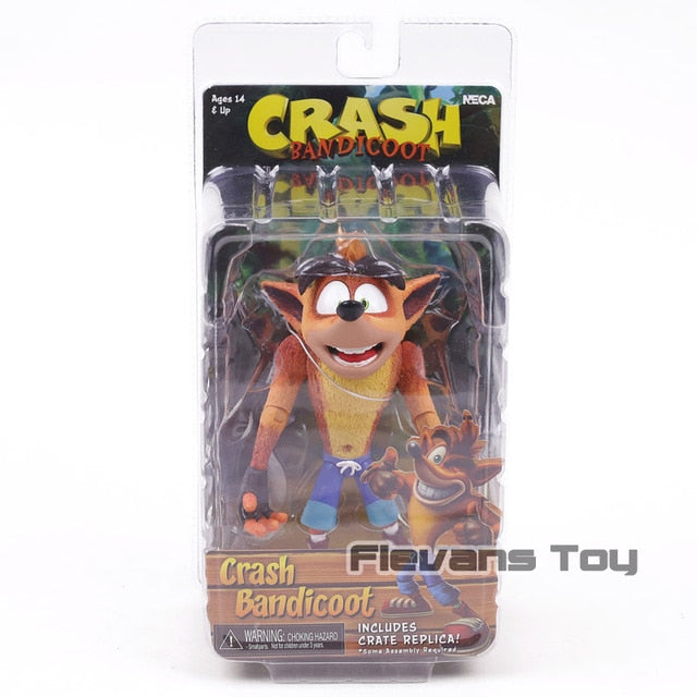 NECA Crash Bandicoot with Jet Board PVC Action Figure Collectible Model Toy