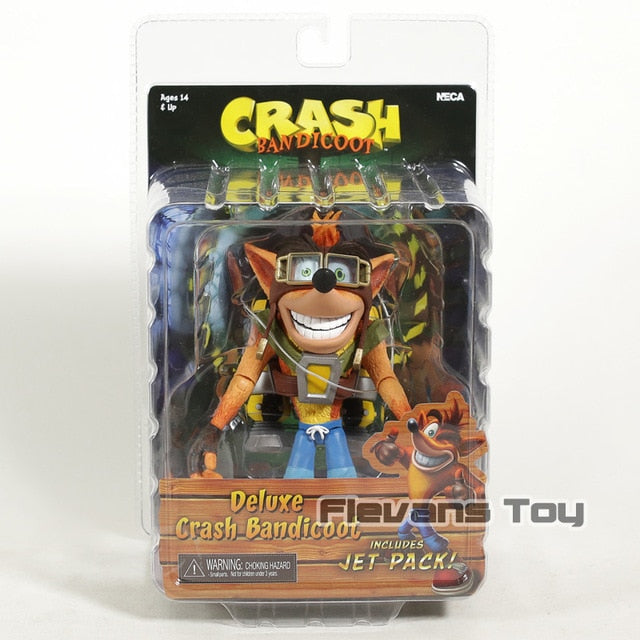 NECA Crash Bandicoot with Jet Board PVC Action Figure Collectible Model Toy