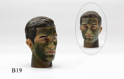 New arrival!! Woodland camouflage Soldiers model, 1/6 modern special forces soldiers head American soldiers carving model