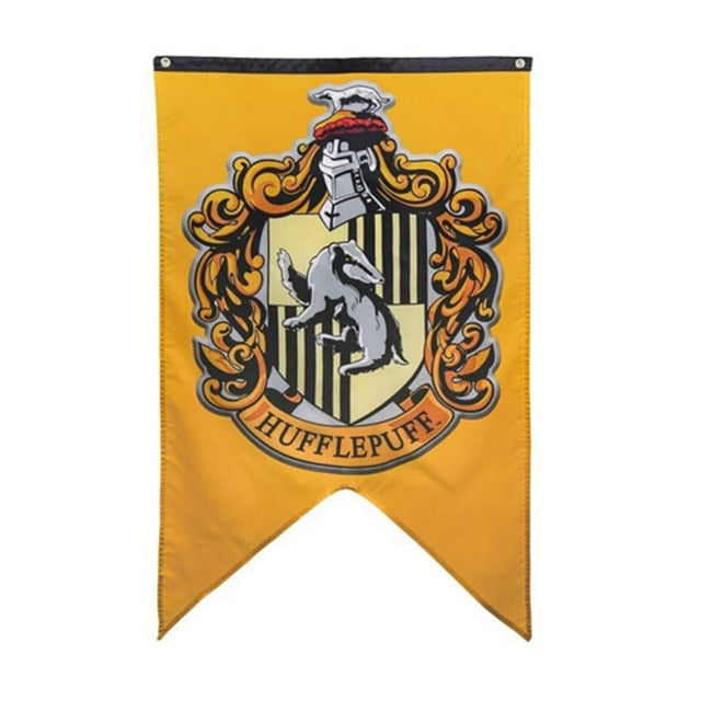 New College Potter Flag Banners Harri Gryffindor Slytherin Hufflerpuff Ravenclaw Boys Kids Decor Christmas Party Supplies