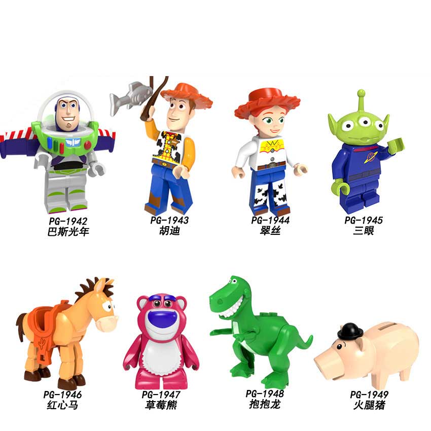 Robot 2019 Disney Toys Story 4 Action Figure 5cm Kids Toy Aliens Buzz Lightyear Building Blocks kids Toys for Children Children