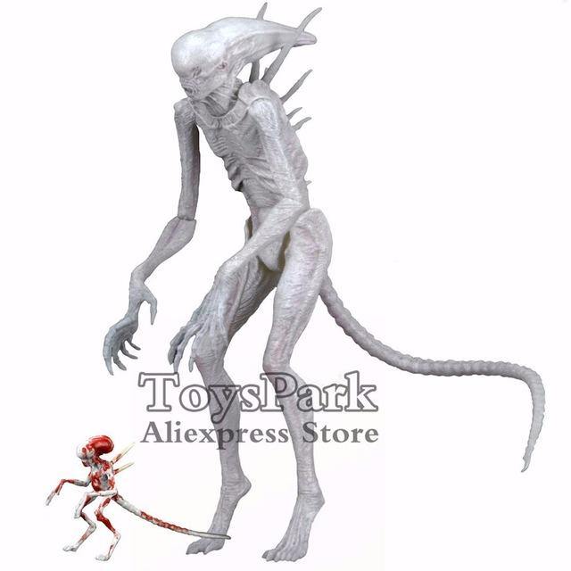 ToysPark Aliens 7" Scale Xenomorph Alien Action Figure Extendable Inner Mouth Covenant Moive Collectible 2017 NECA Alien Series