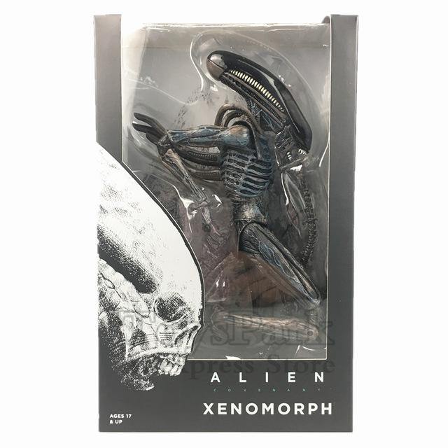 ToysPark Aliens 7" Scale Xenomorph Alien Action Figure Extendable Inner Mouth Covenant Moive Collectible 2017 NECA Alien Series