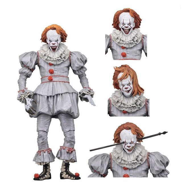 Tronzo Neca Horror Figure IT Clown Pennywise Halloween Killer Leatherface Jason Scary Movie Game Figure Model Toys For Halloween